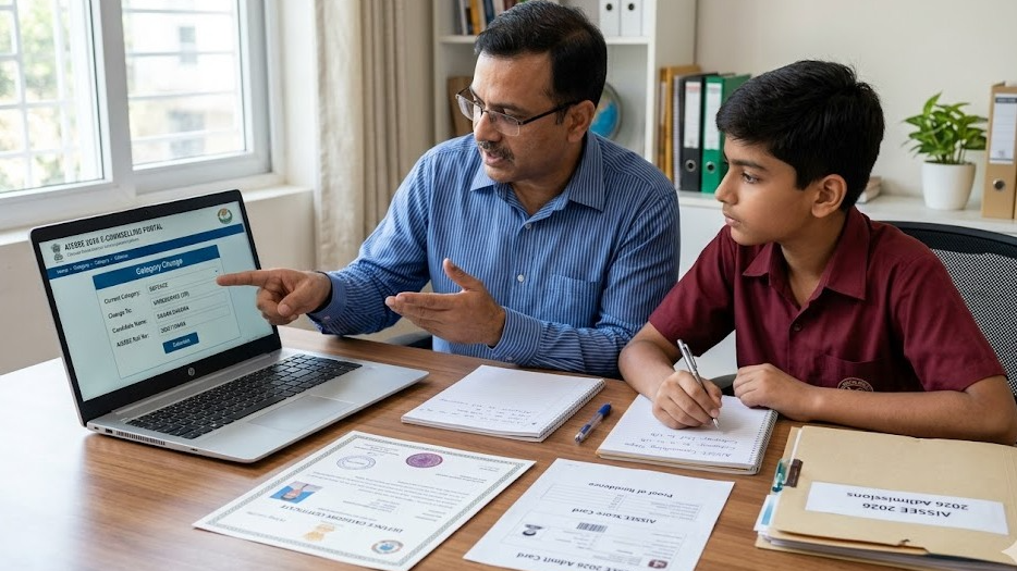AISSEE 2026 E-Counselling: Defence Category to Unreserved Category Change Process