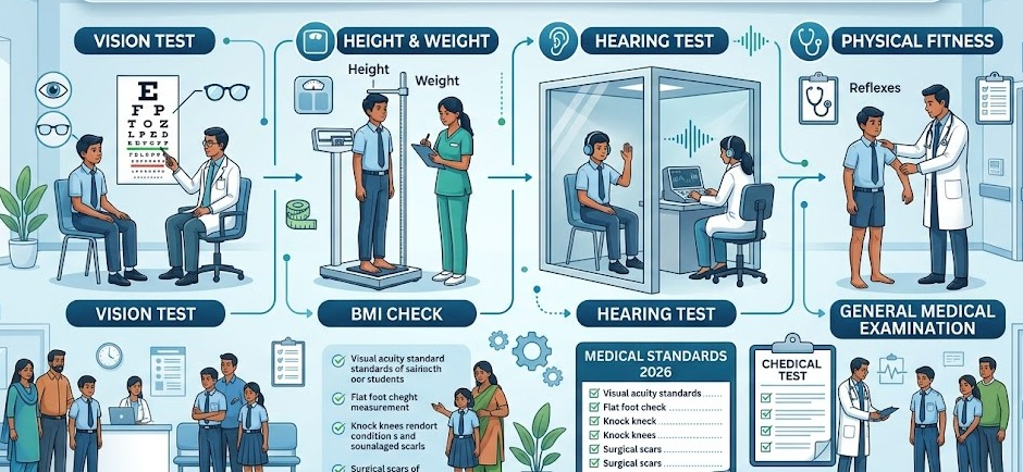 Sainik School Medical Test Requirements 2026: Complete Fitness Criteria