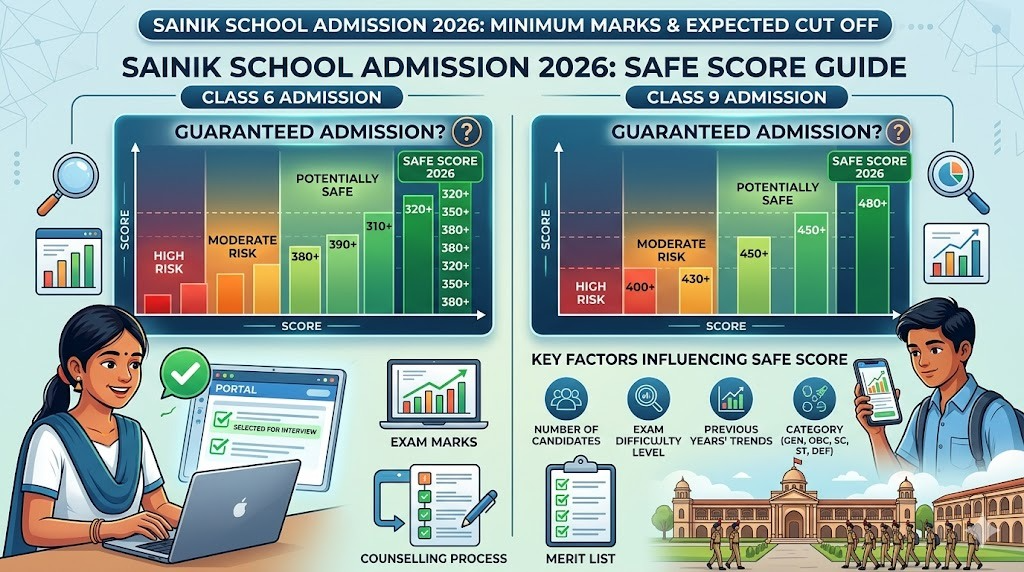 Sainik School Safe Score 2026: What Marks Guarantee Admission