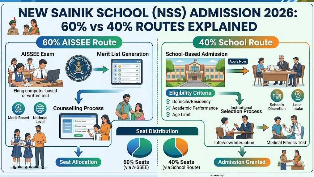 New Sainik School 60% vs 40% Route Explained 2026