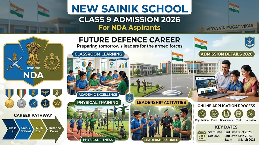 New Sainik School Class 9 Admission 2026: Is NSS Right for NDA Aspirants