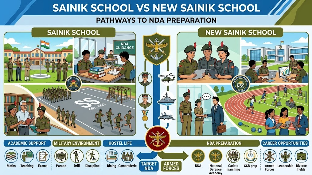 Which Is Better: Sainik School or New Sainik School for NDA Preparation