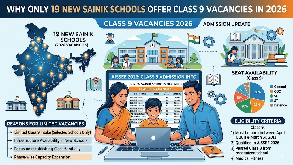 Why Only 19 New Sainik Schools Offer Class 9 Vacancy 2026