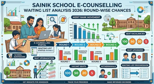 Sainik School E-Counselling Waiting List Analysis 2026: Round-wise Chances